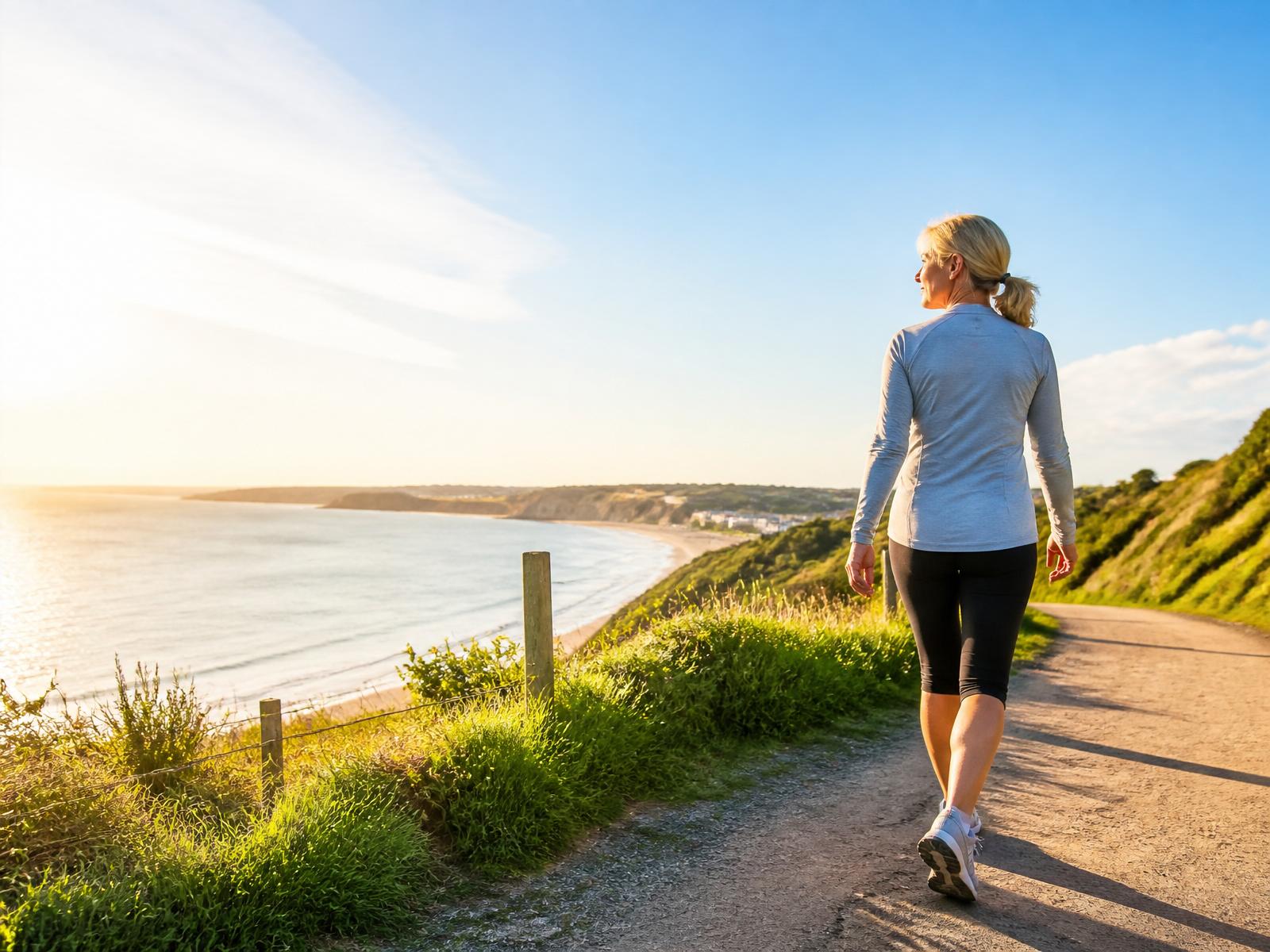 Runner on a coastal path